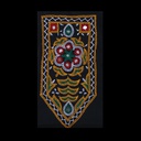 Multicolor Hand Embroidered Patch with Mirror Work