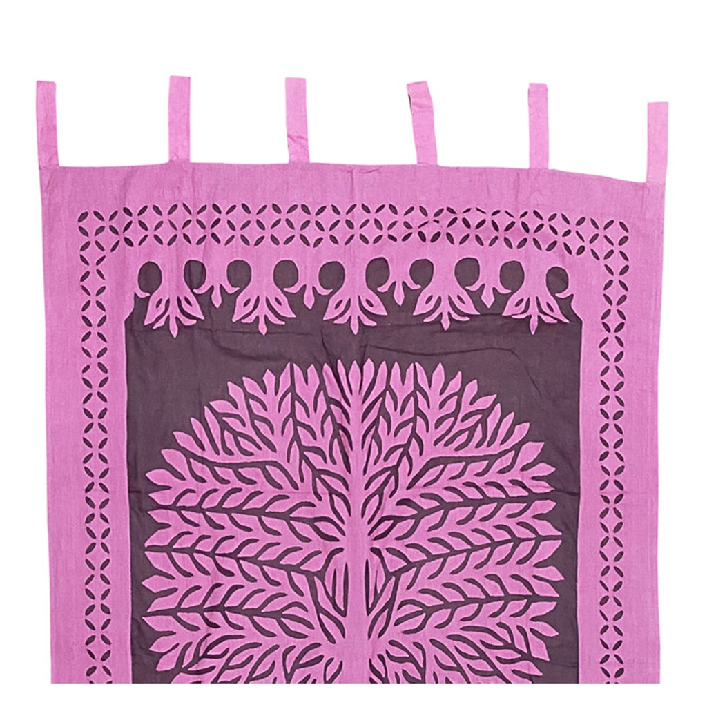 Hand Stitched Cotton Applique Work Curtain