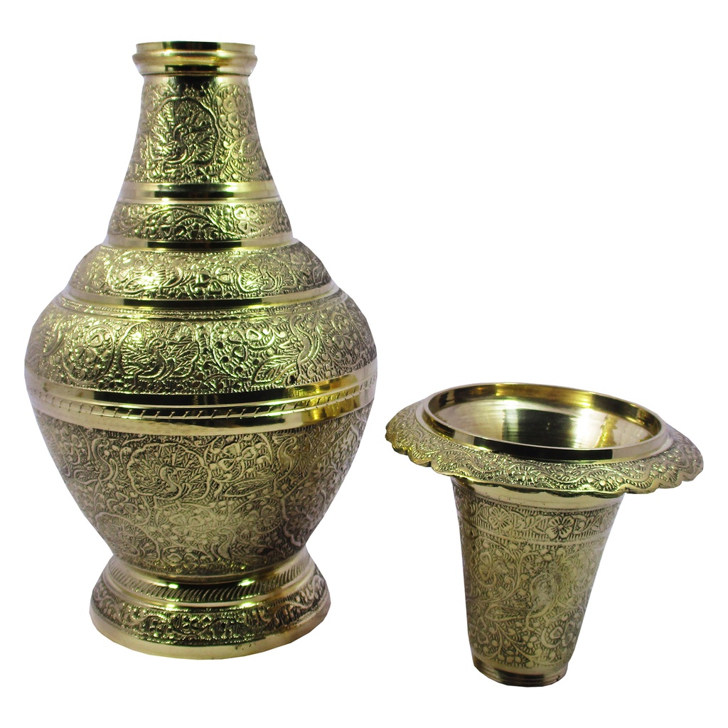 Handcrafted Metal Decorative Flower Pot / Vase (12")