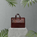 Handcrafted Hand Embroidery Leather Laptop Bag / Office Bag