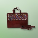 Handcrafted Hand Embroidery Leather Laptop Bag / Office Bag