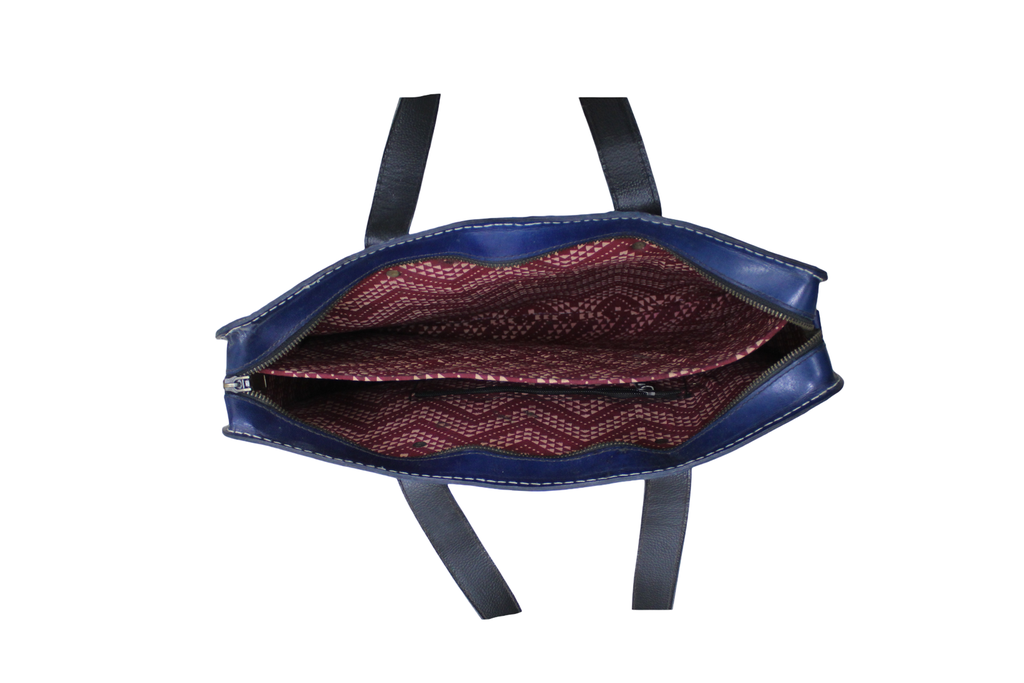 Handcrafted Hand Embroidery Leather Laptop Bag / Office Bag