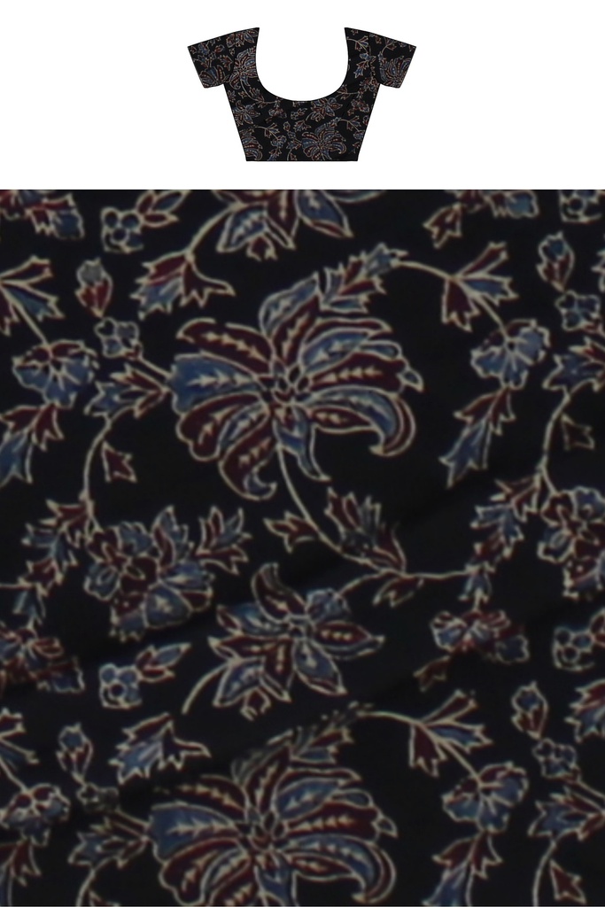 Hand Block Print Modal Silk Saree