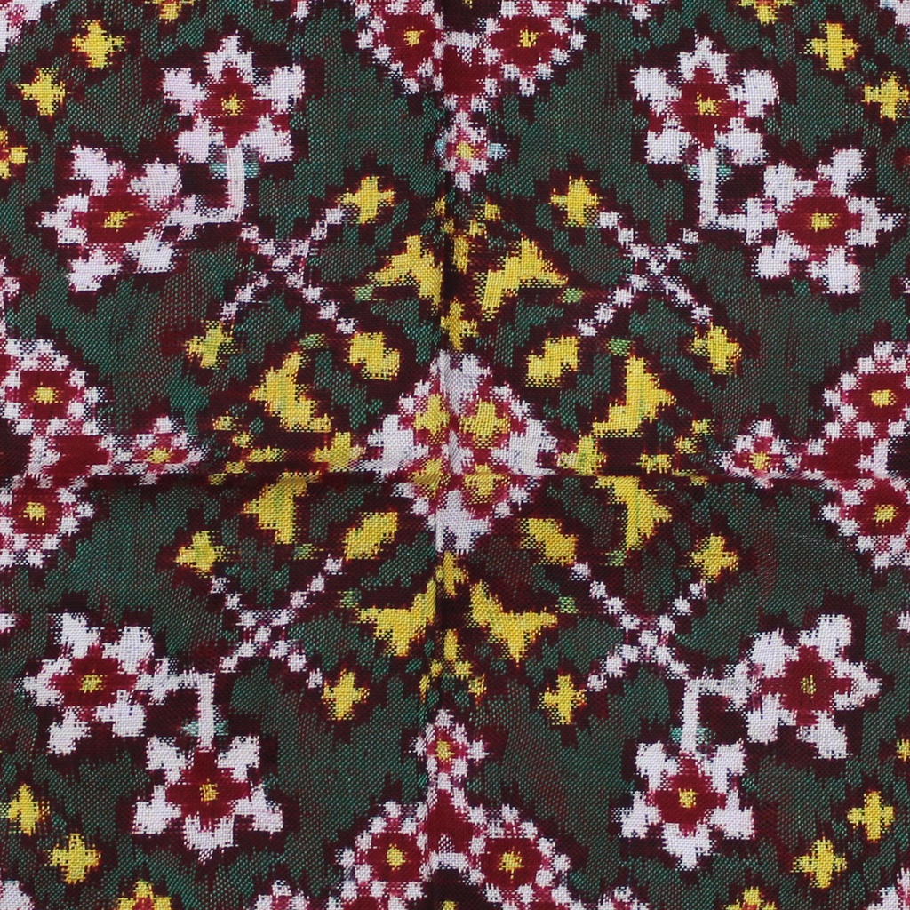 Handloom Double Ikat Patola Pocket Square