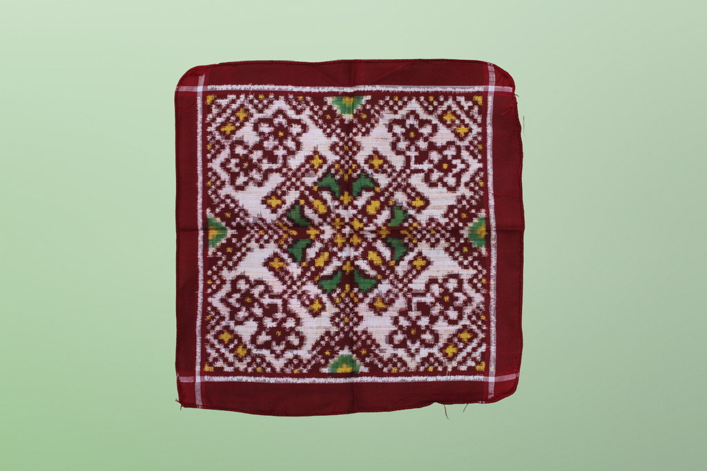 Handloom Double Ikat Patola Pocket Square