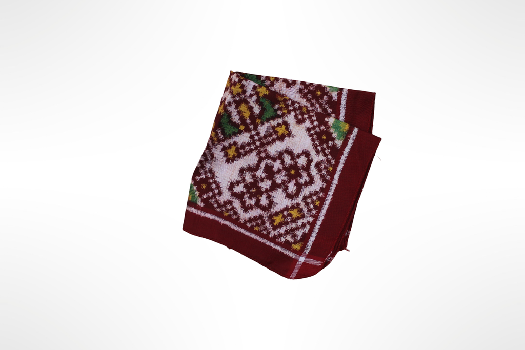 Handloom Double Ikat Patola Pocket Square
