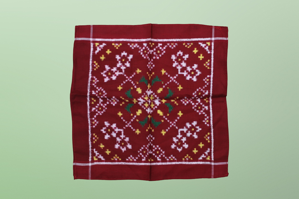 Handloom Double Ikat Patola Pocket Square