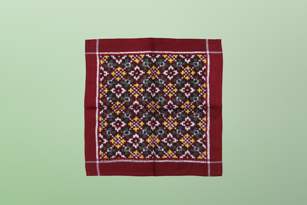 Handloom Double Ikat Patola Pocket Square