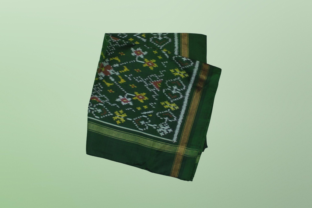Handloom Double Ikat Patola Pocket Square