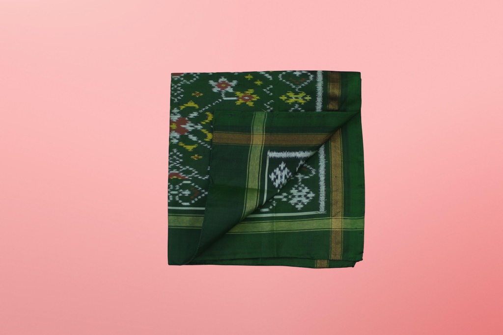 Handloom Double Ikat Patola Pocket Square