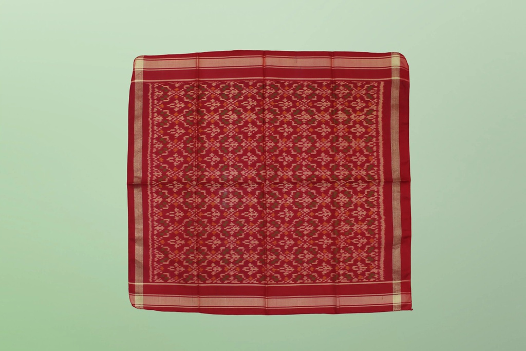 Handloom Single Ikat Patola Pocket Square