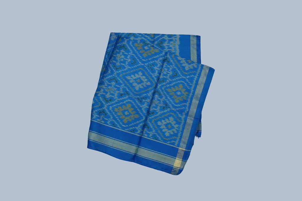 Handloom Single Ikat Patola Pocket Square
