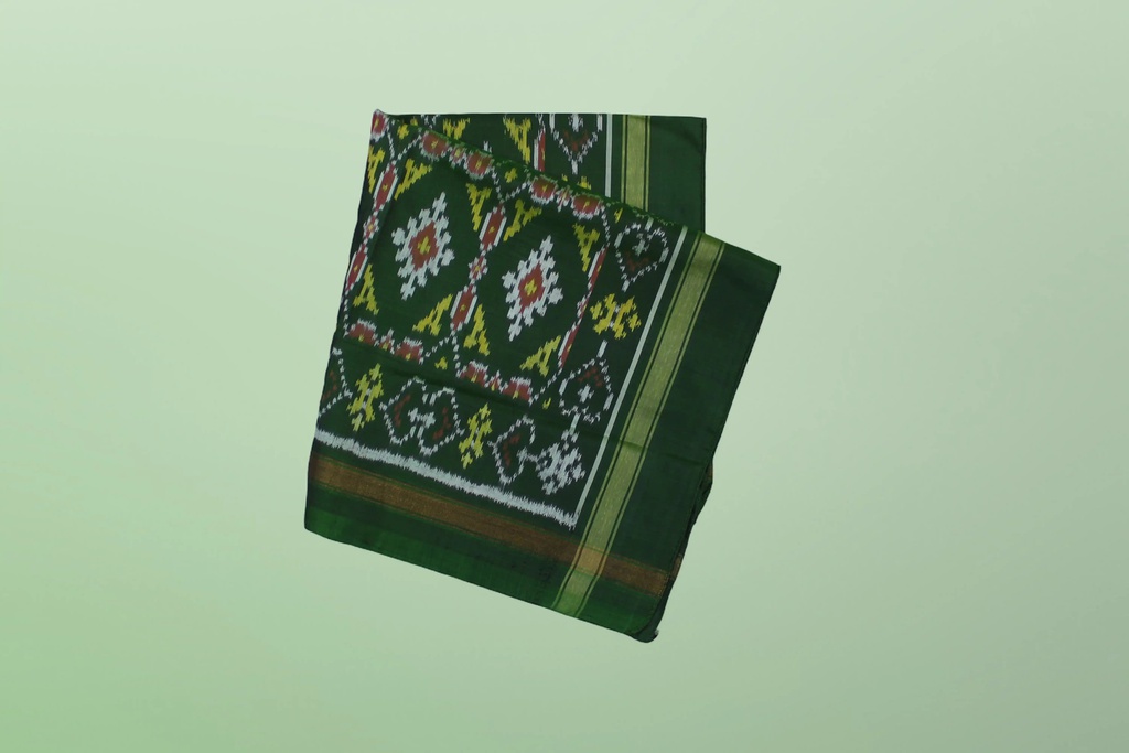 Handloom Single Ikat Patola Pocket Square