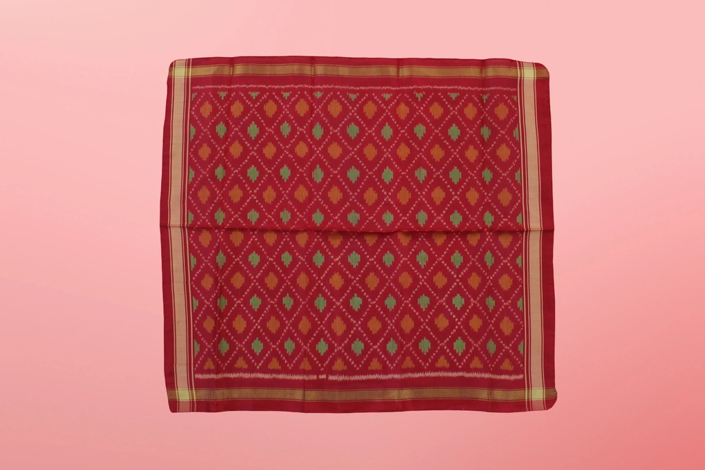 Handloom Single Ikat Patola Pocket Square