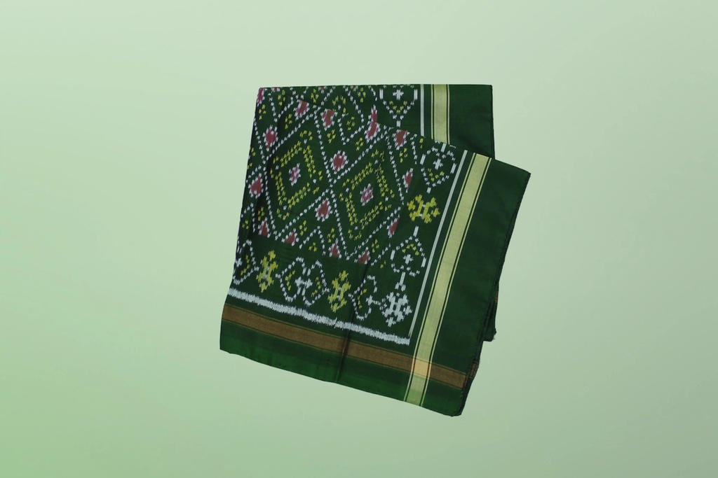Handloom Single Ikat Patola Pocket Square
