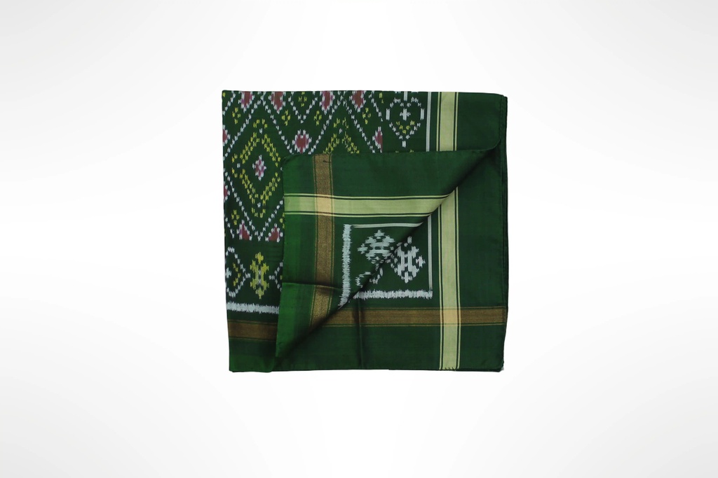 Handloom Single Ikat Patola Pocket Square