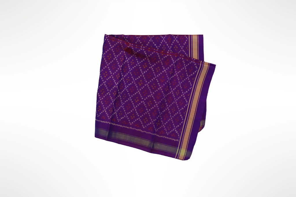 Handloom Single Ikat Patola Pocket Square