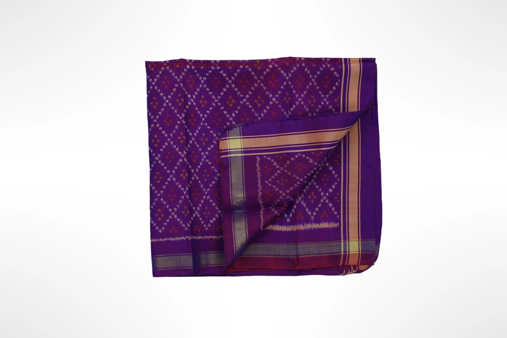 Handloom Single Ikat Patola Pocket Square
