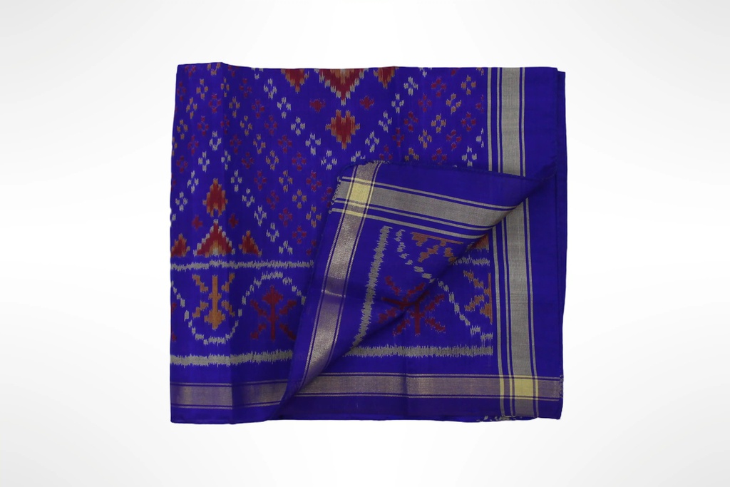 Handloom Single Ikat Patola Pocket Square