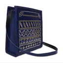 Handstitched Leather Bag with Thread Work
