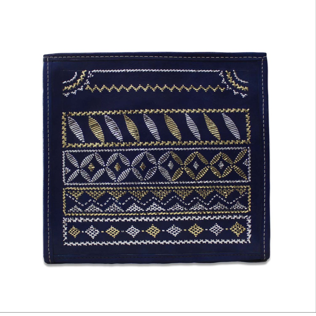 Handstitched Leather Bag with Thread Work