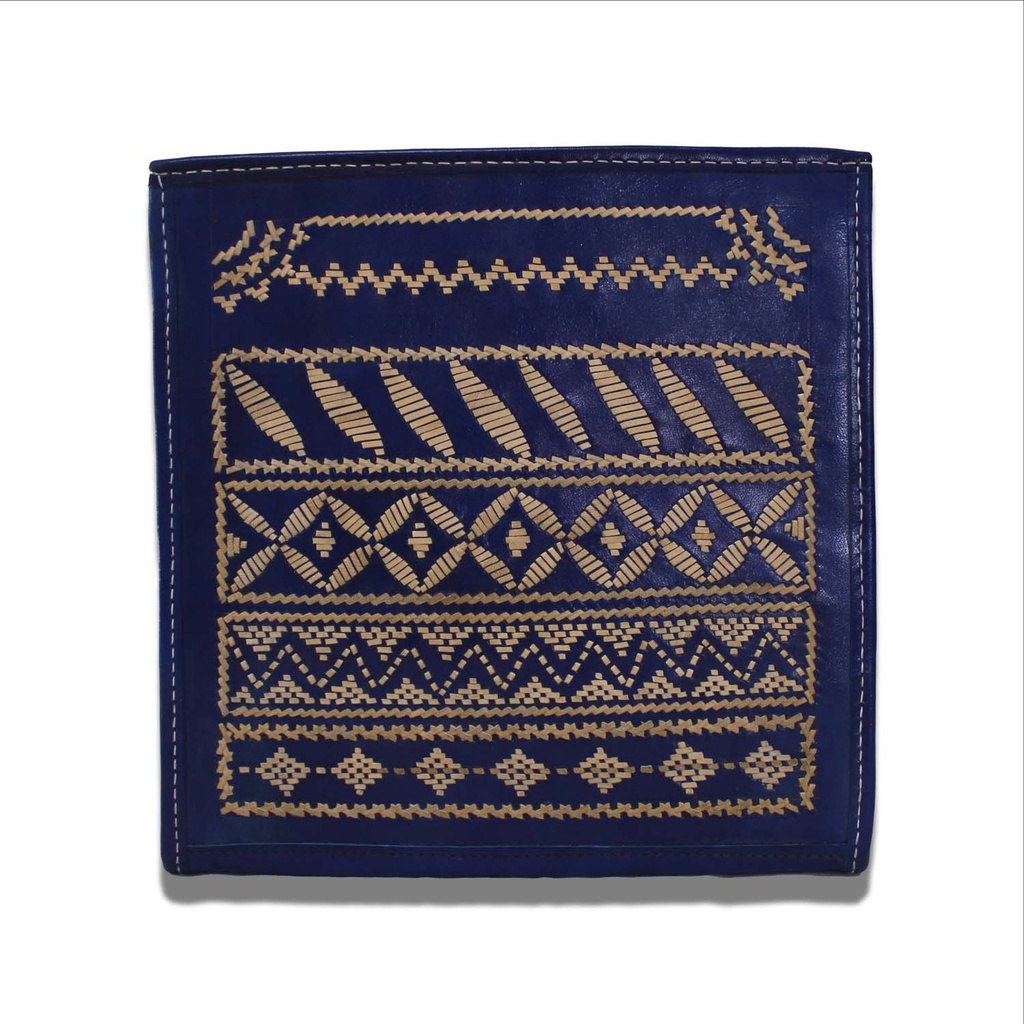 Handstitched Leather Bag with Thread Work