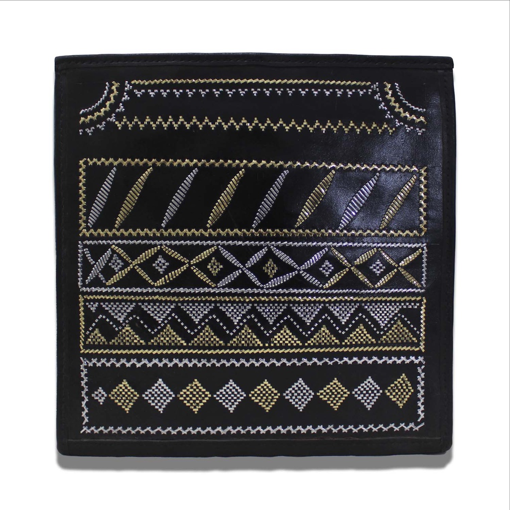 Handstitched Leather Bag with Thread Work