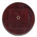 Handstitched Leather Bag with Thread Work