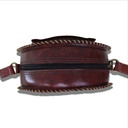 Handstitched Leather Bag with Thread Work