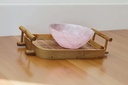 Handcrafted Natural Rose Quartz Crystal Bowl