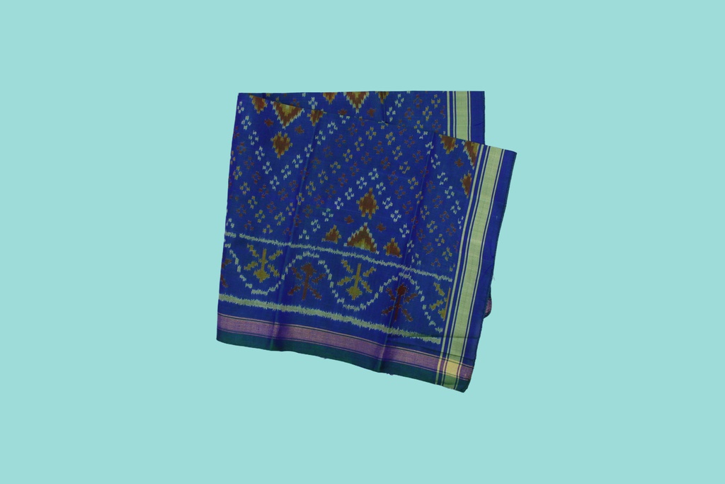 Handloom Single Ikat Patola Pocket Square