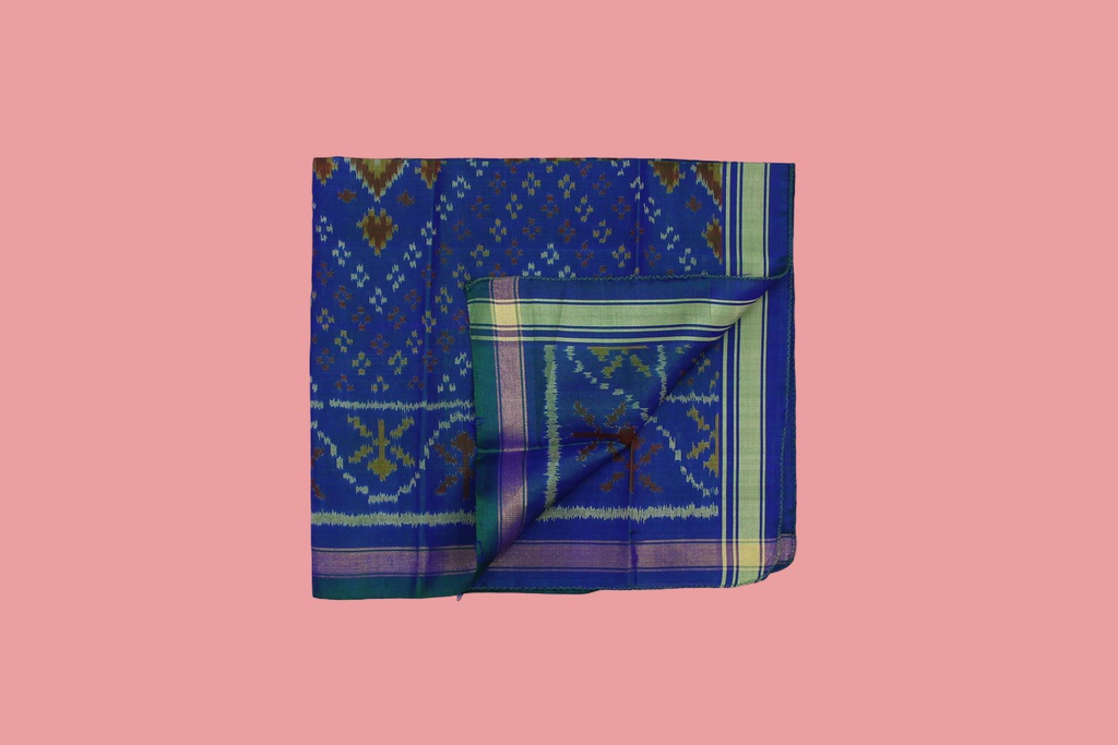Handloom Single Ikat Patola Pocket Square