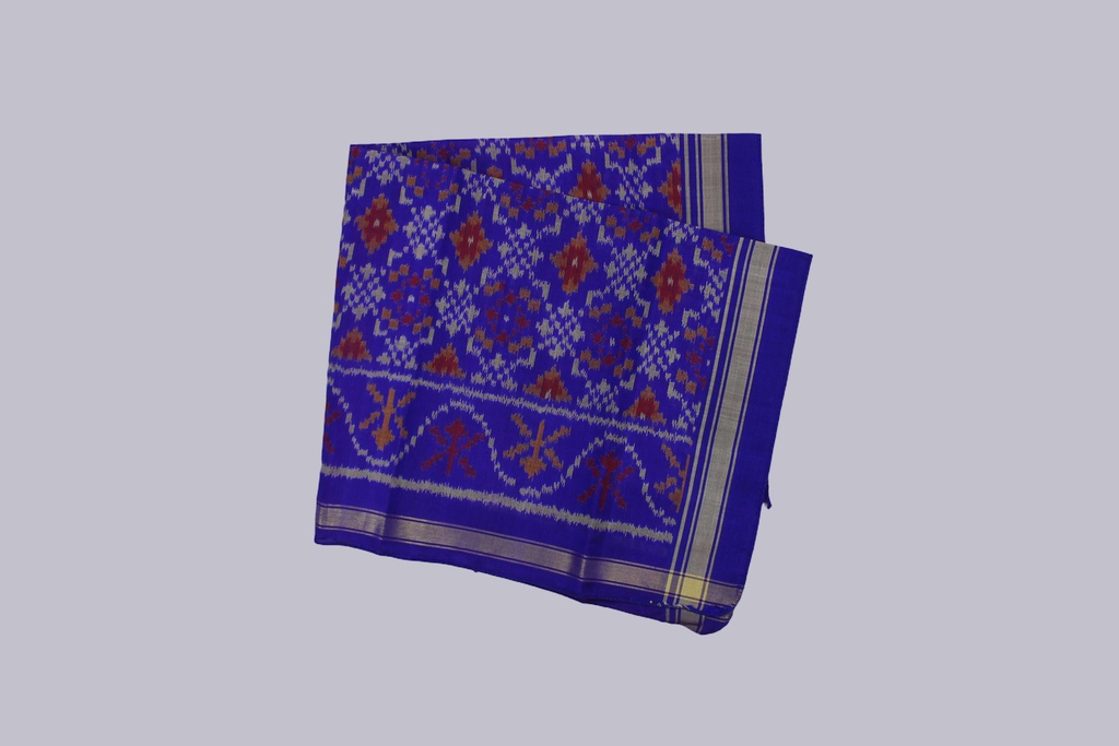 Handloom Single Ikat Patola Pocket Square