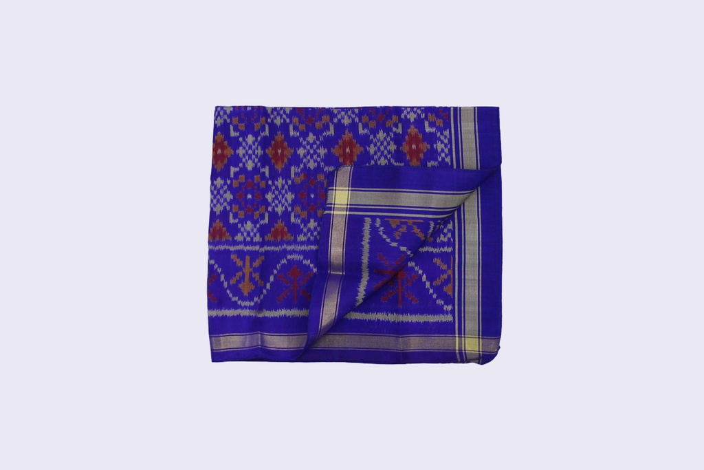 Handloom Single Ikat Patola Pocket Square
