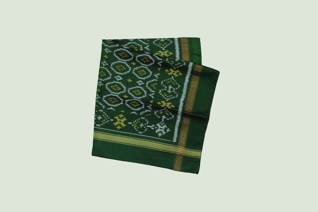 Handloom Single Ikat Patola Pocket Square