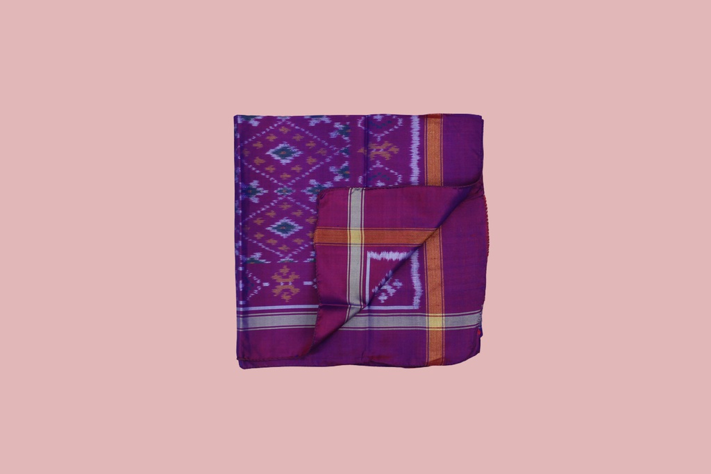Handloom Single Ikat Patola Pocket Square