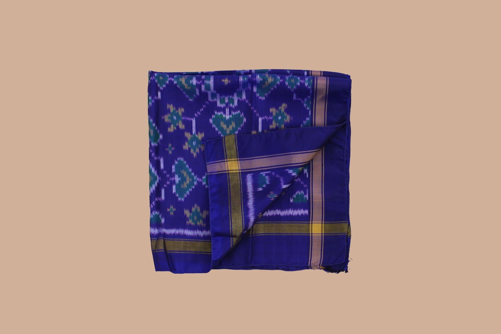 Handloom Single Ikat Patola Pocket Square