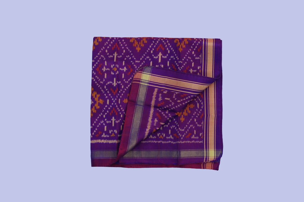 Handloom Single Ikat Patola Pocket Square