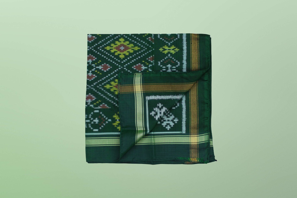 Handloom Single Ikat Patola Pocket Square