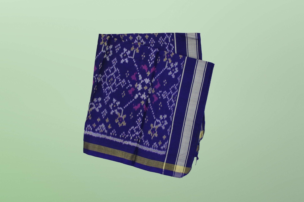 Handloom Single Ikat Patola Pocket Square