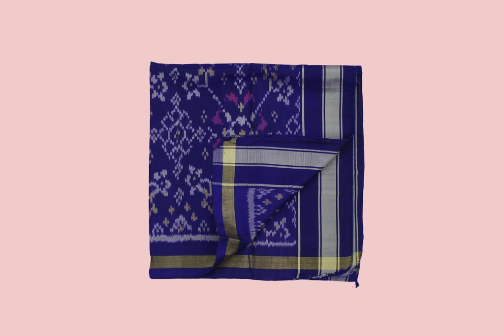 Handloom Single Ikat Patola Pocket Square