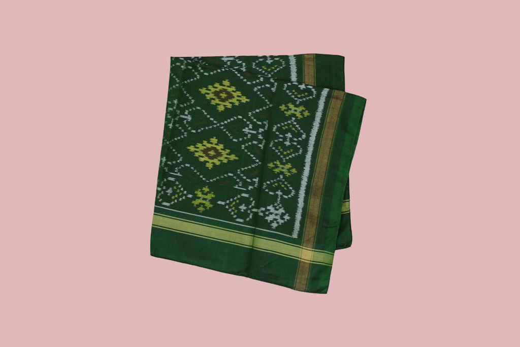Handloom Single Ikat Patola Pocket Square