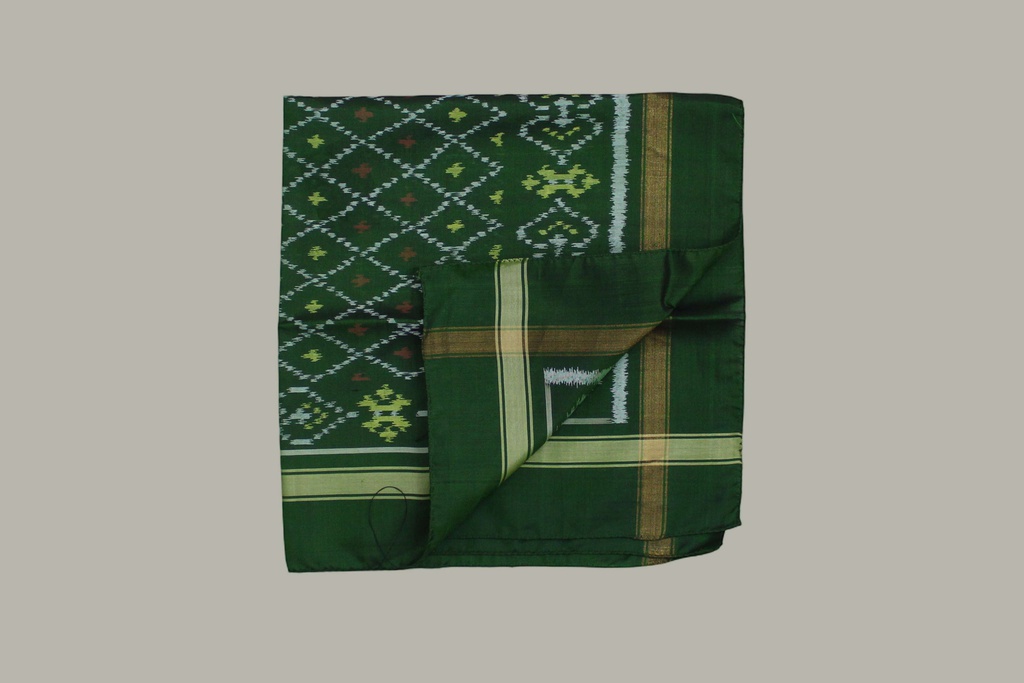 Handloom Single Ikat Patola Pocket Square