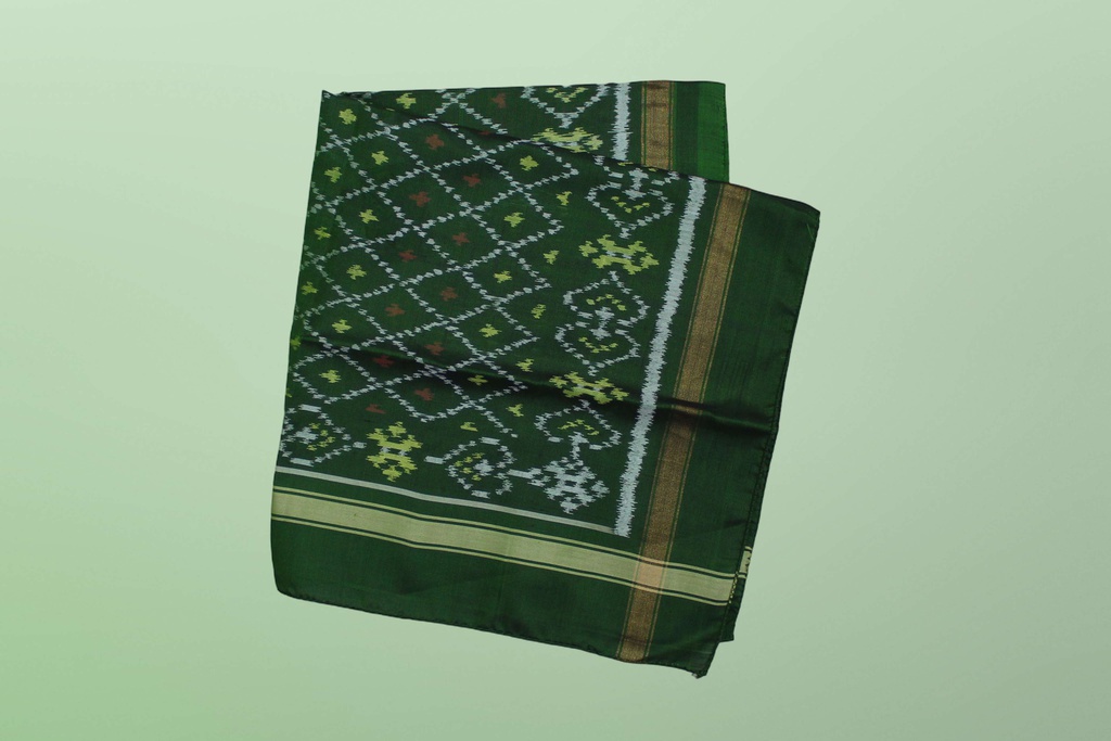 Handloom Single Ikat Patola Pocket Square