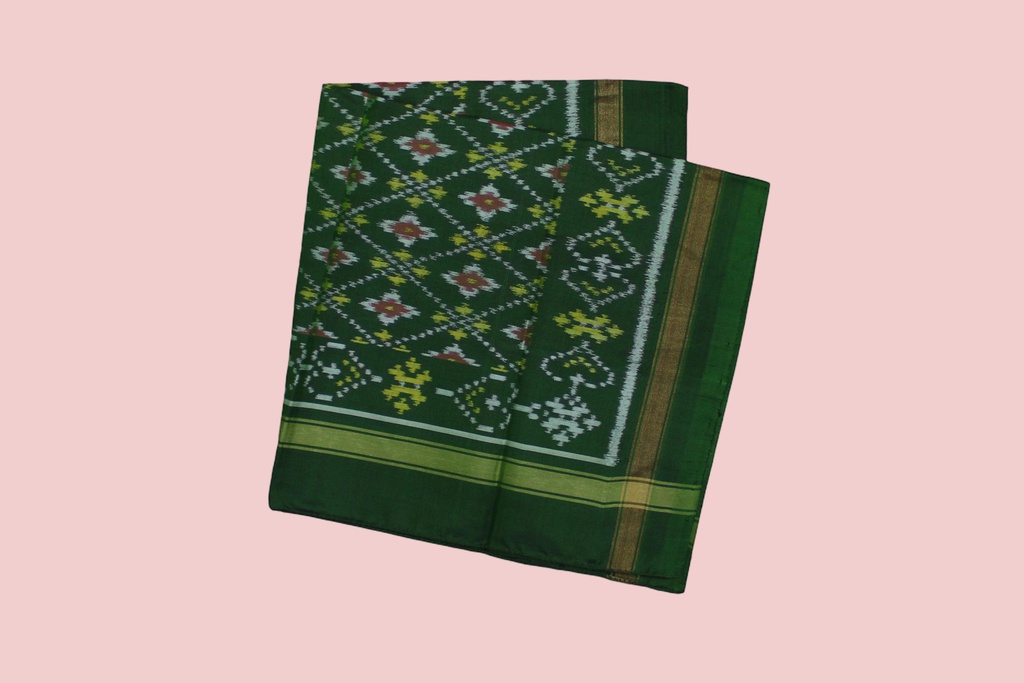 Handloom Single Ikat Patola Pocket Square