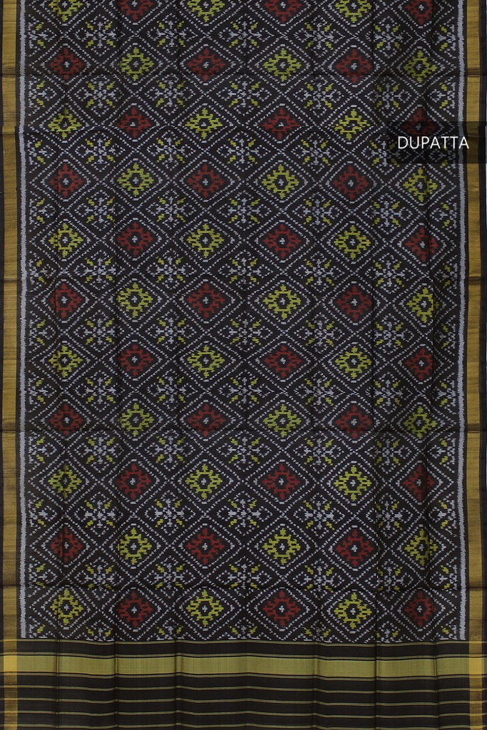 Handloom Single Ikat Patola Silk Dupatta
