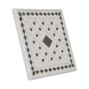 Handcrafted White Mud and Mirror Work Wall Hanging