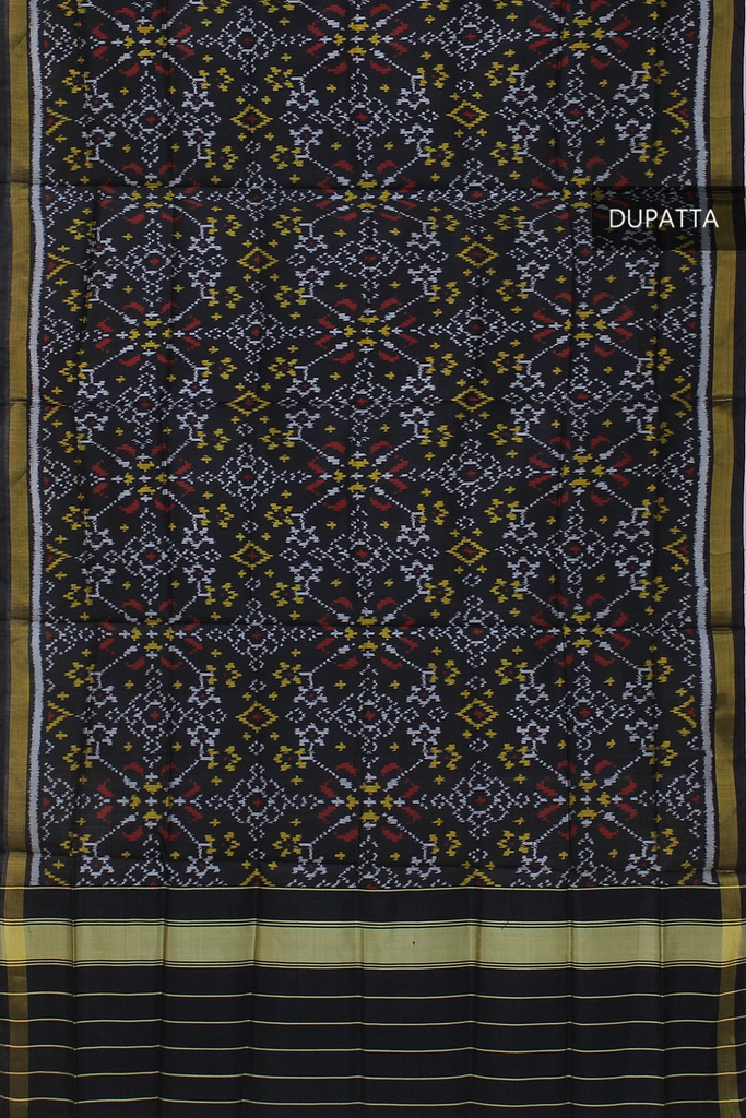 Handloom Single Ikat Patola Silk Dupatta