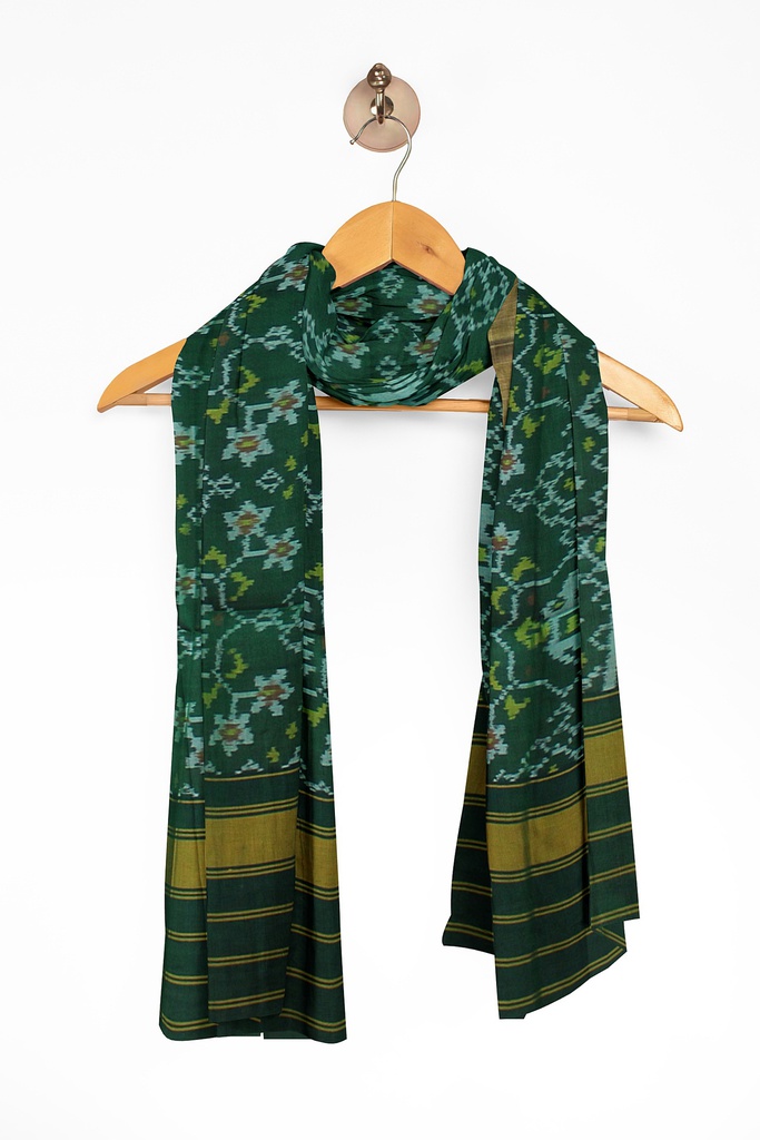 Handloom Single Ikat Patola Silk Dupatta