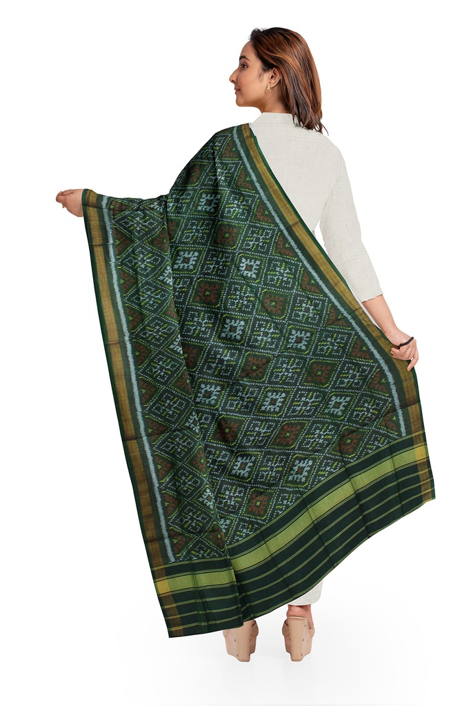 Handloom Single Ikat Patola Silk Dupatta
